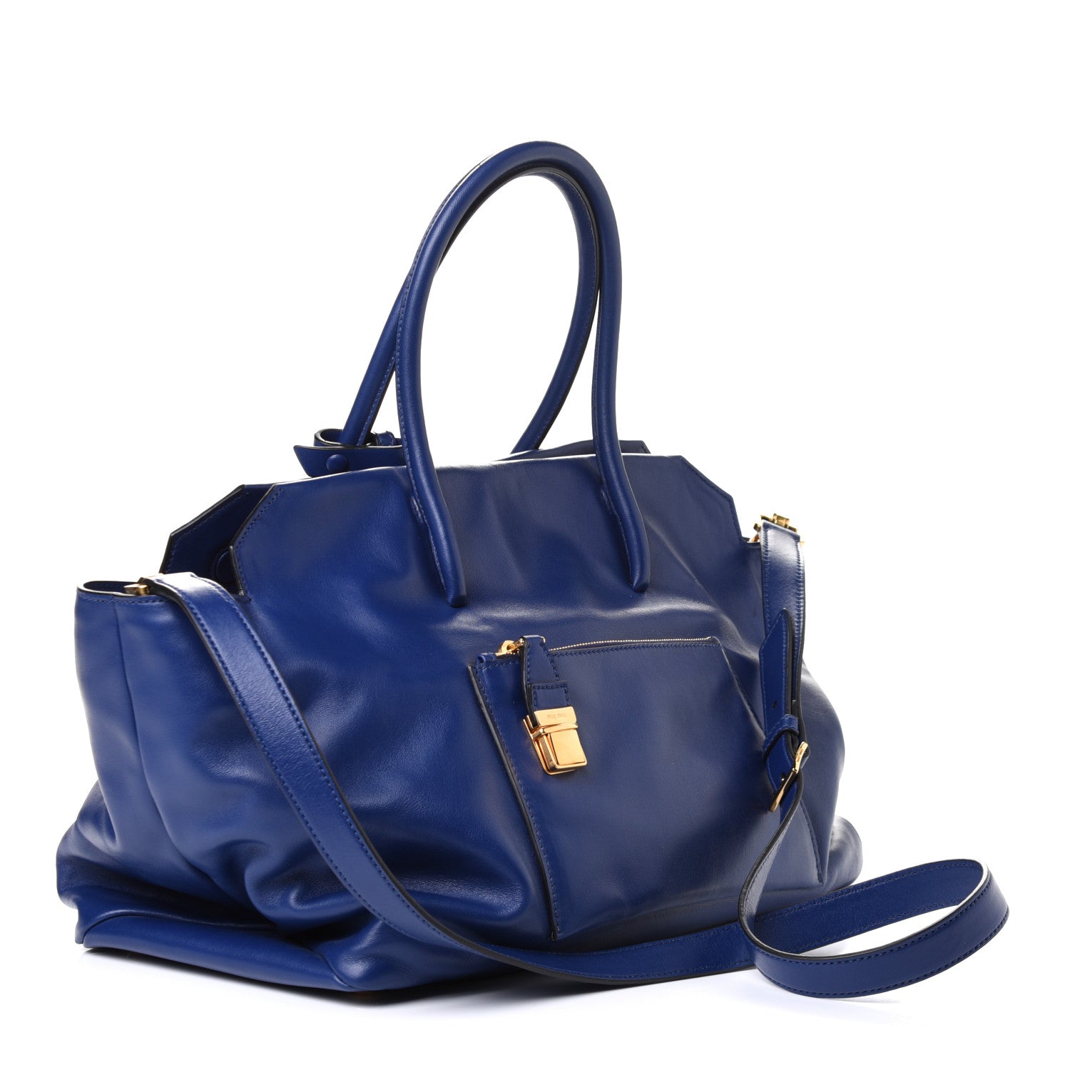 Miu Miu Vitello Soft Tote Inchiostro 3 of 20
