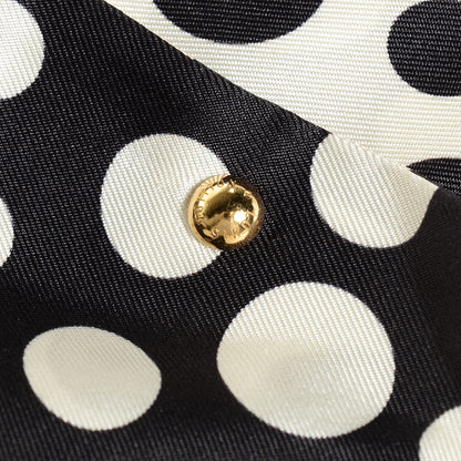 Louis Vuitton Silk Kusama Infinity Dots Infinity Snood Scarf Black White 4 of 4