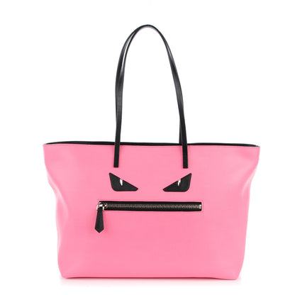 Fendi Vitello Elite Cuoio Monster Buggies Medium Roll Tote Lollypop Black 1 of 8