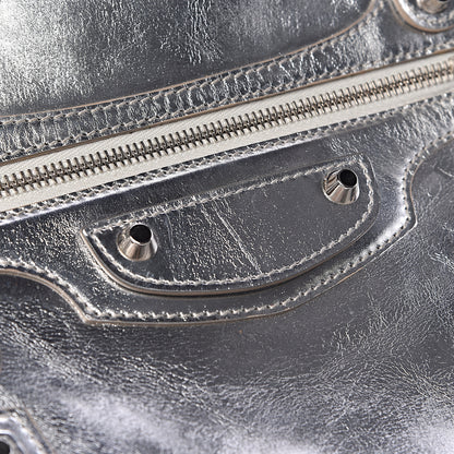 Balenciaga Metallic Calfskin Motocross Classic Hardware Bowling MM Silver Hardware 8 of 20