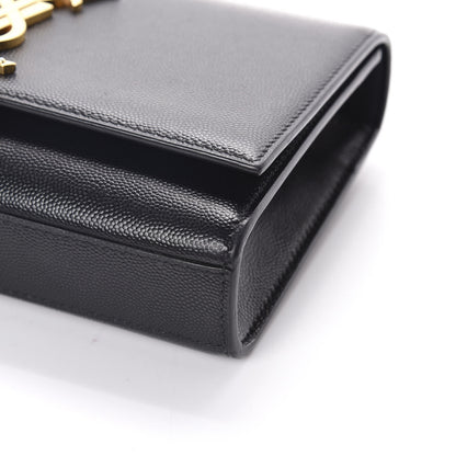Saint Laurent Grain De Poudre Small Monogram Kate Satchel Black 8 of 8
