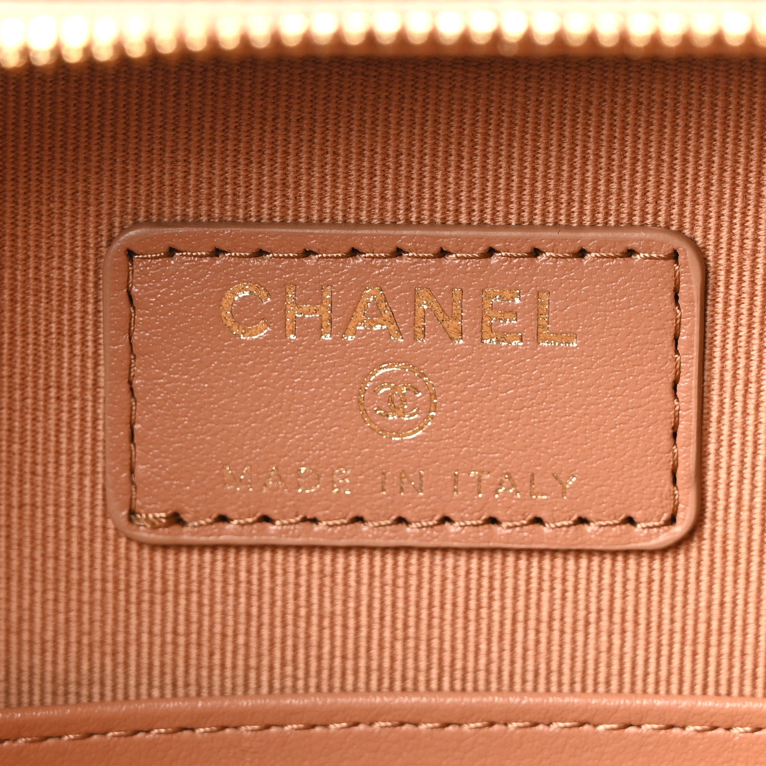 Chanel Caviar Quilted Top Handle Vanity With Chain Dark Beige 6 of 10