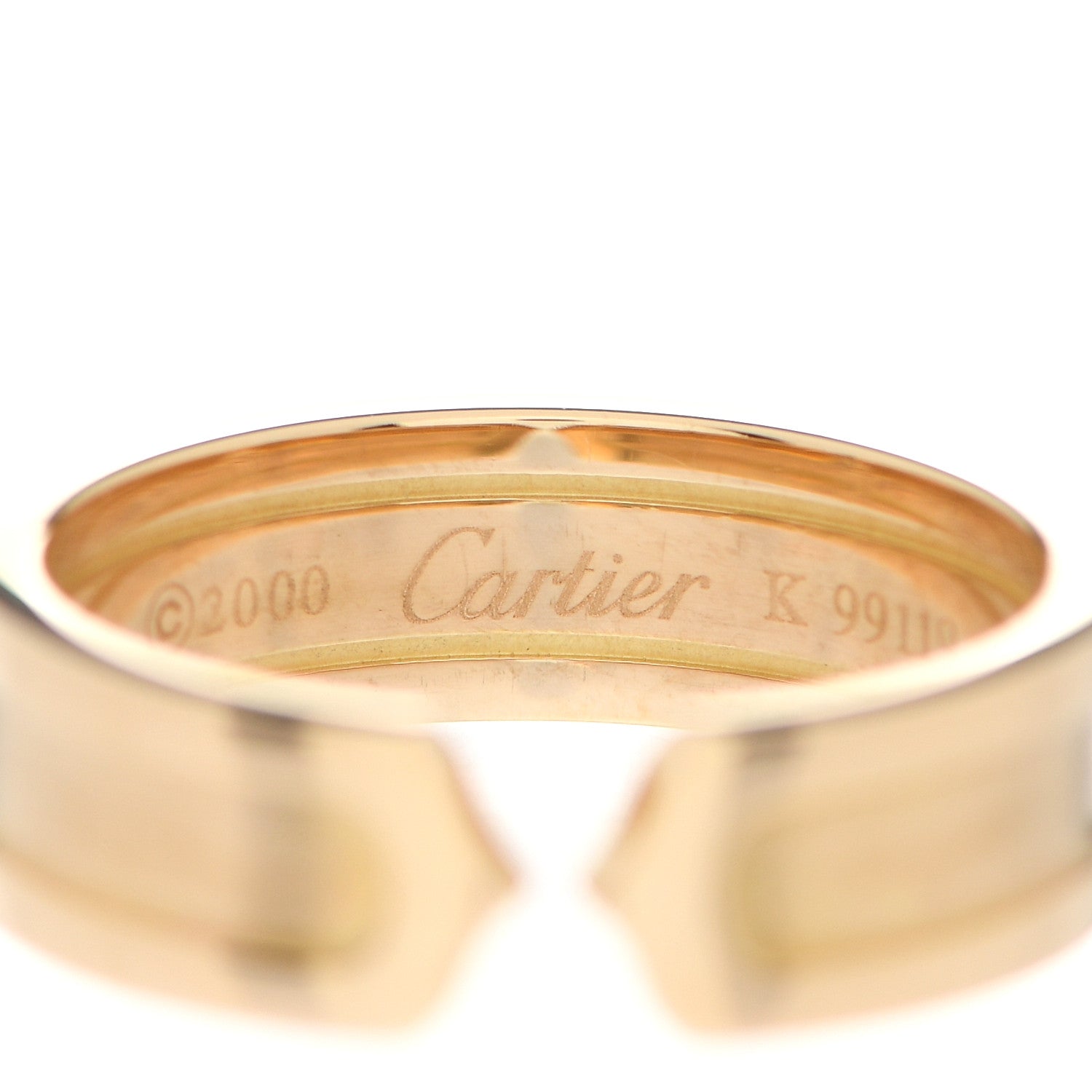 Cartier 18K Yellow Gold 6.5mm C De Cartier Ring 61 9.5 4 of 6