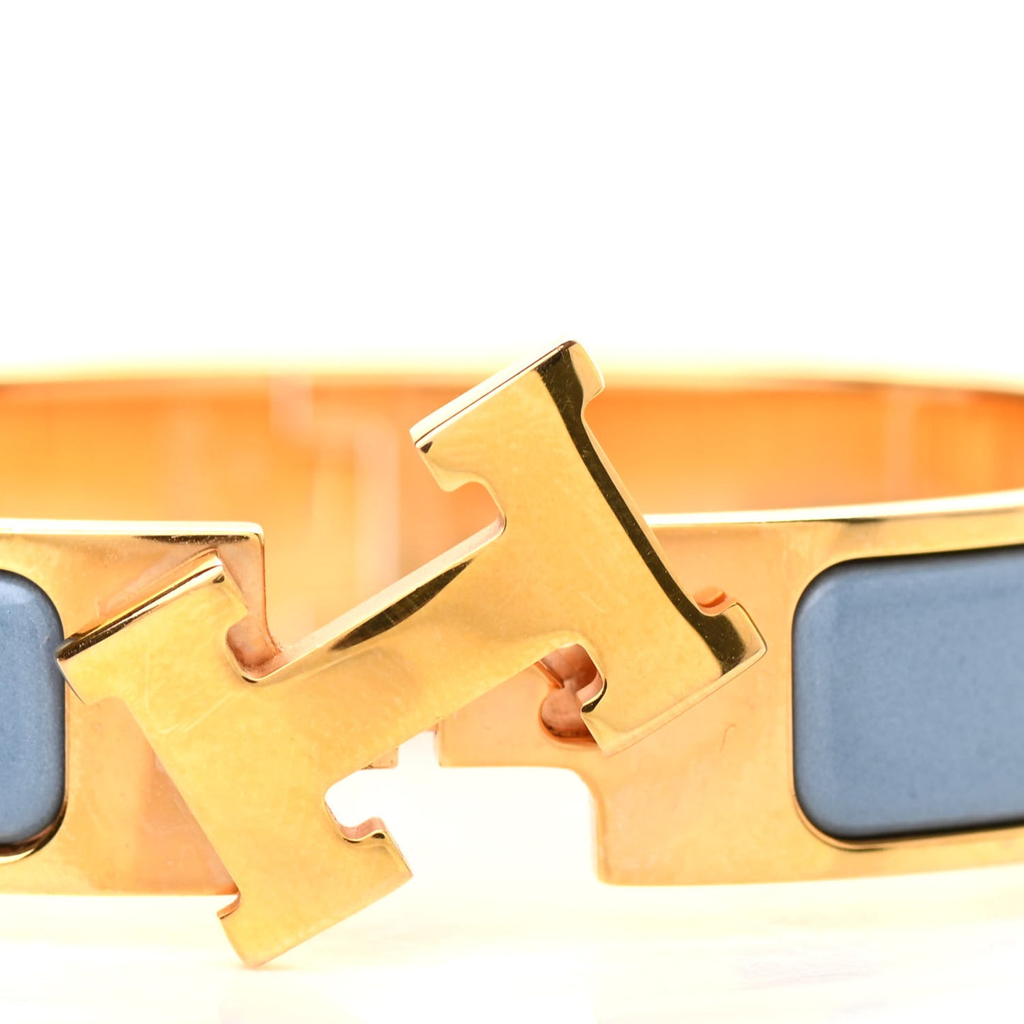 Enamel Narrow Clic Clac H Bracelet PM Ardoise