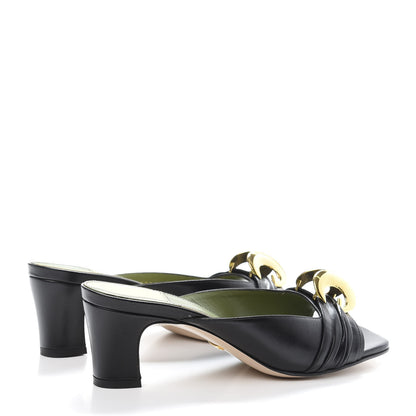 Gucci Malaga Kid Half Moon GG Square Toe Slide Sandals 37 Black 4 of 10