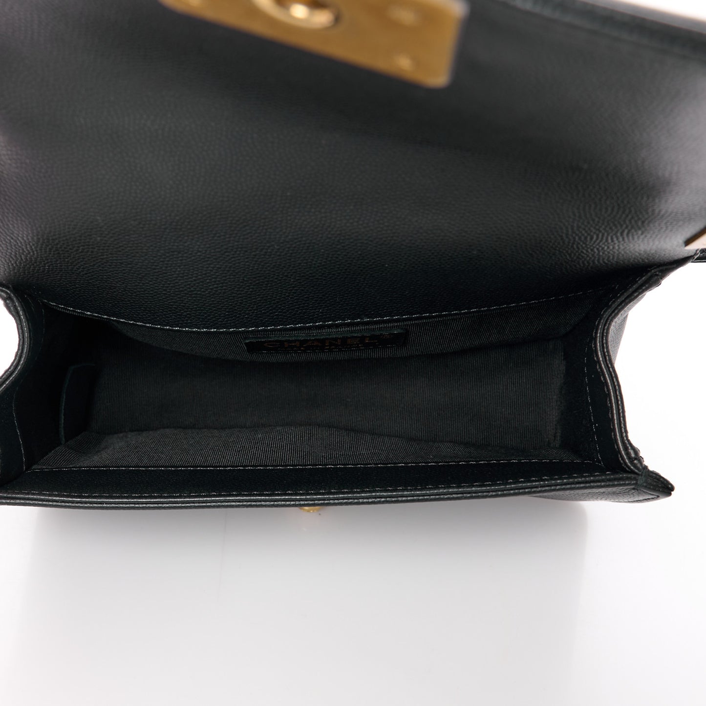 Caviar Quilted Small Boy Flap Black