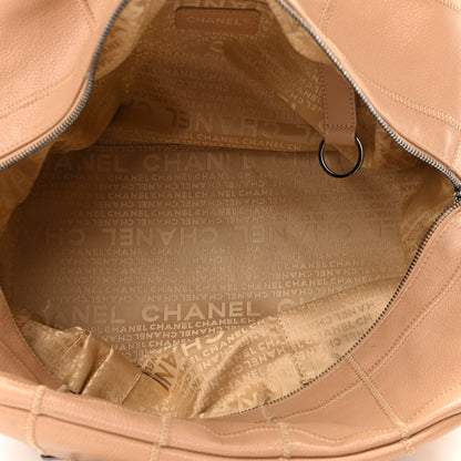 Chanel Caviar Square Stitched Tote Beige 4 of 13