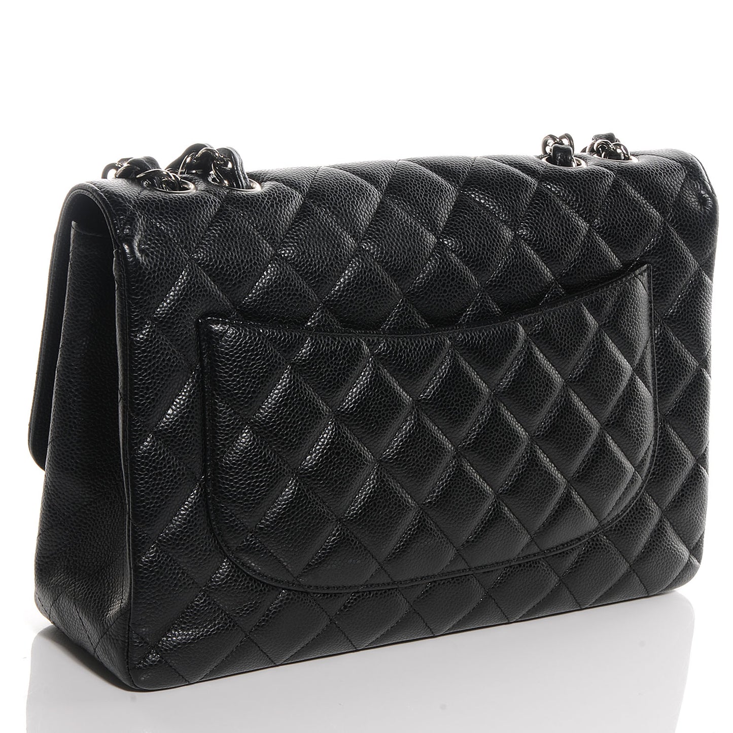 Caviar Jumbo Single Flap Black