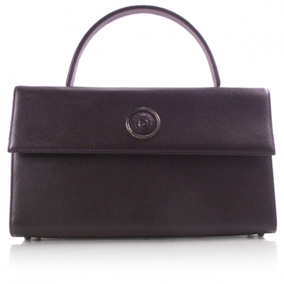 Leather Tote Bag Purple