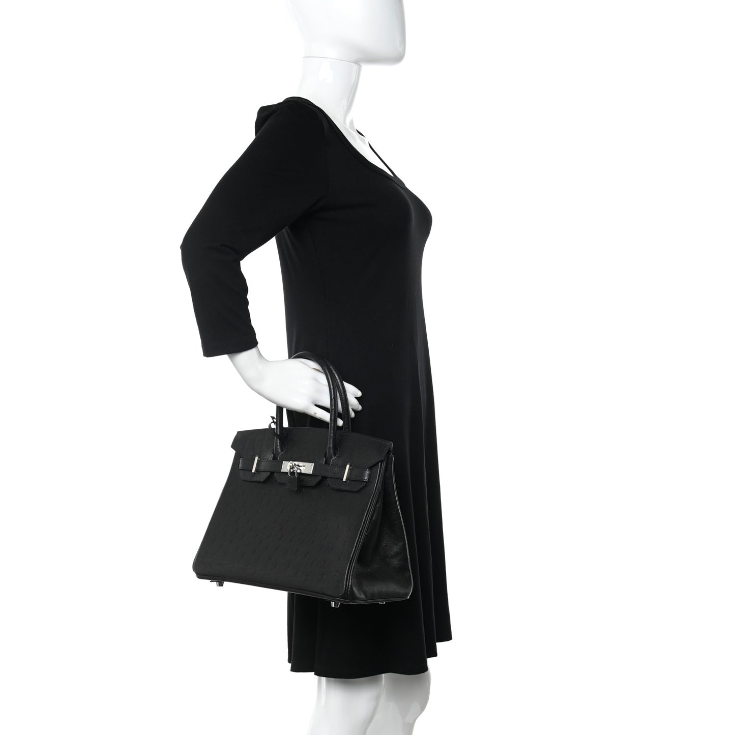 Ostrich Birkin 30 Black