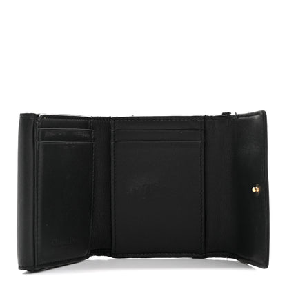 Christian Dior Lambskin Cannage Lady Dior Lotus Wallet Black 5 of 10