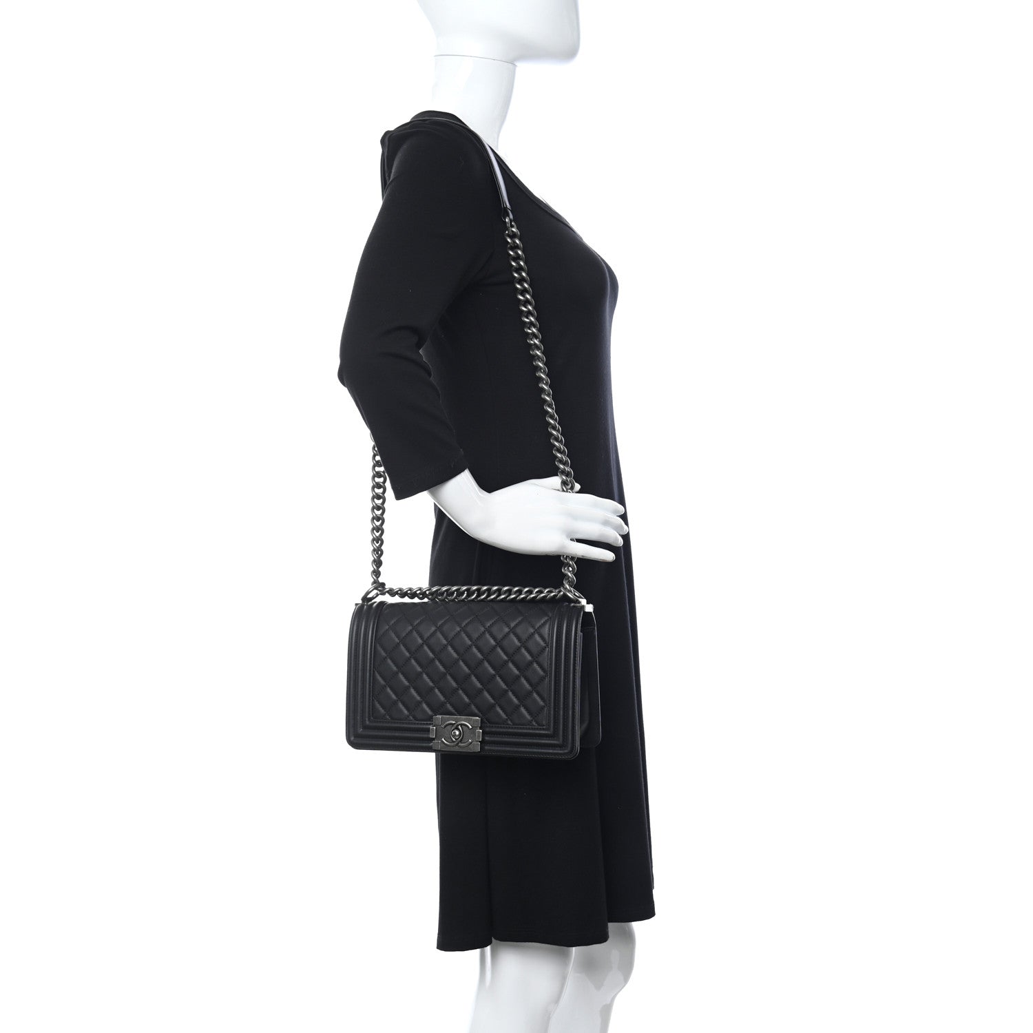 Chanel Lambskin Quilted Small Boy Flap Black 2 of 11