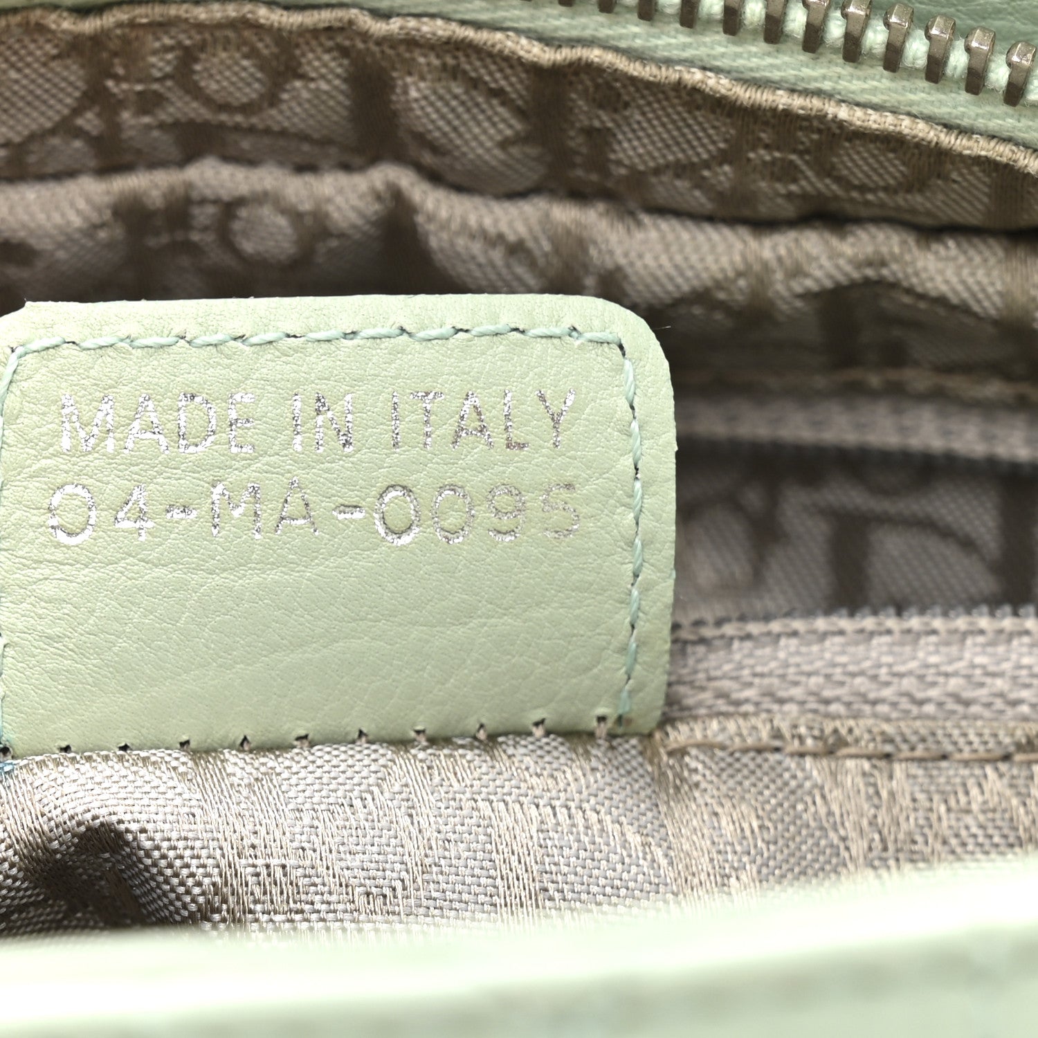 Christian Dior Calfskin Cannage Stitched Small East West Lady Dior Mint Green 7 of 15