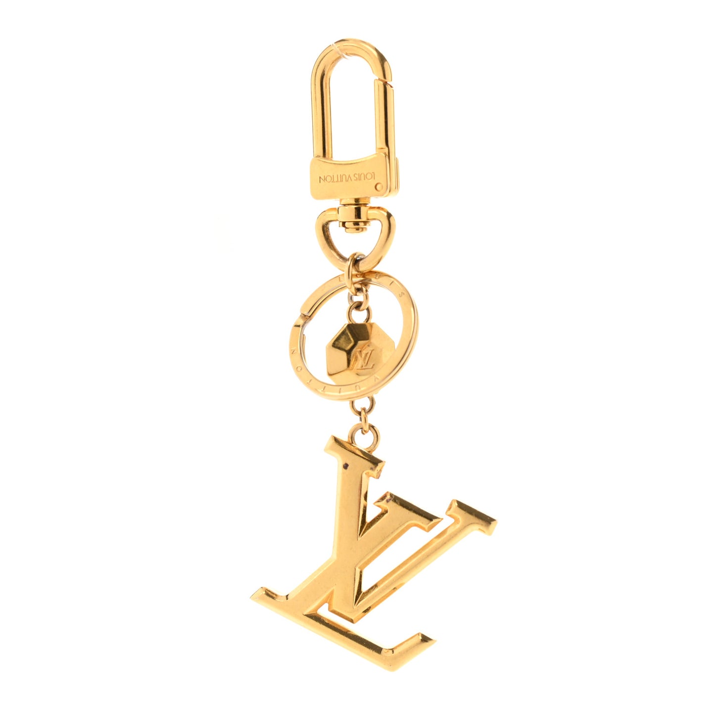 LV Facettes Bag Charm Key Holder Gold