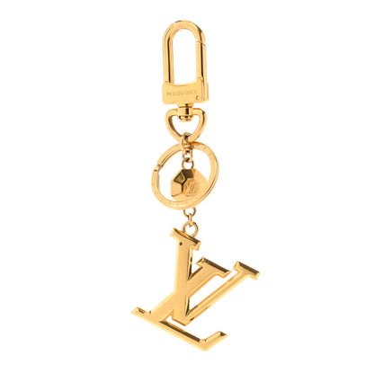 Louis Vuitton LV Facettes Bag Charm Key Holder Gold 1 of 6