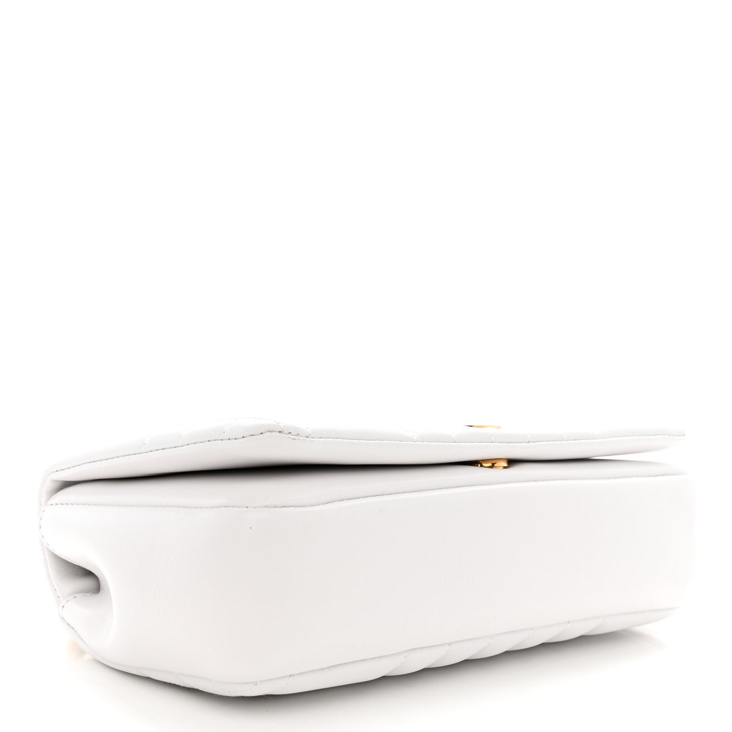 Lambskin Quilted Small Lola Bag Optic White