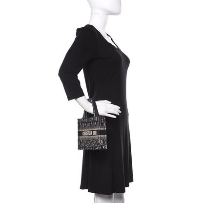 Christian Dior Oblique Mini Book Tote Blue Multicolor 2 of 9
