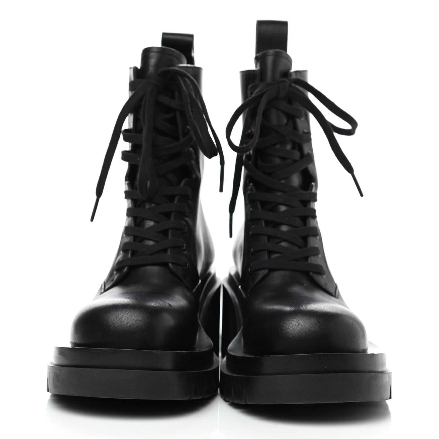 Calfskin The Lug Lace Up Ankle Boots 38.5 Black