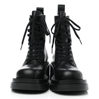Bottega Veneta Calfskin The Lug Lace Up Ankle Boots 38.5 Black 2 of 10