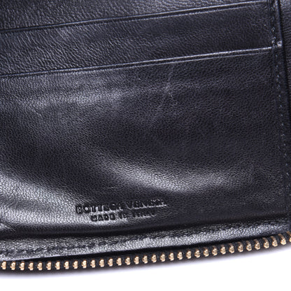 Bottega Veneta Nappa Intrecciato Zip Around Compact Wallet Black 10 of 12