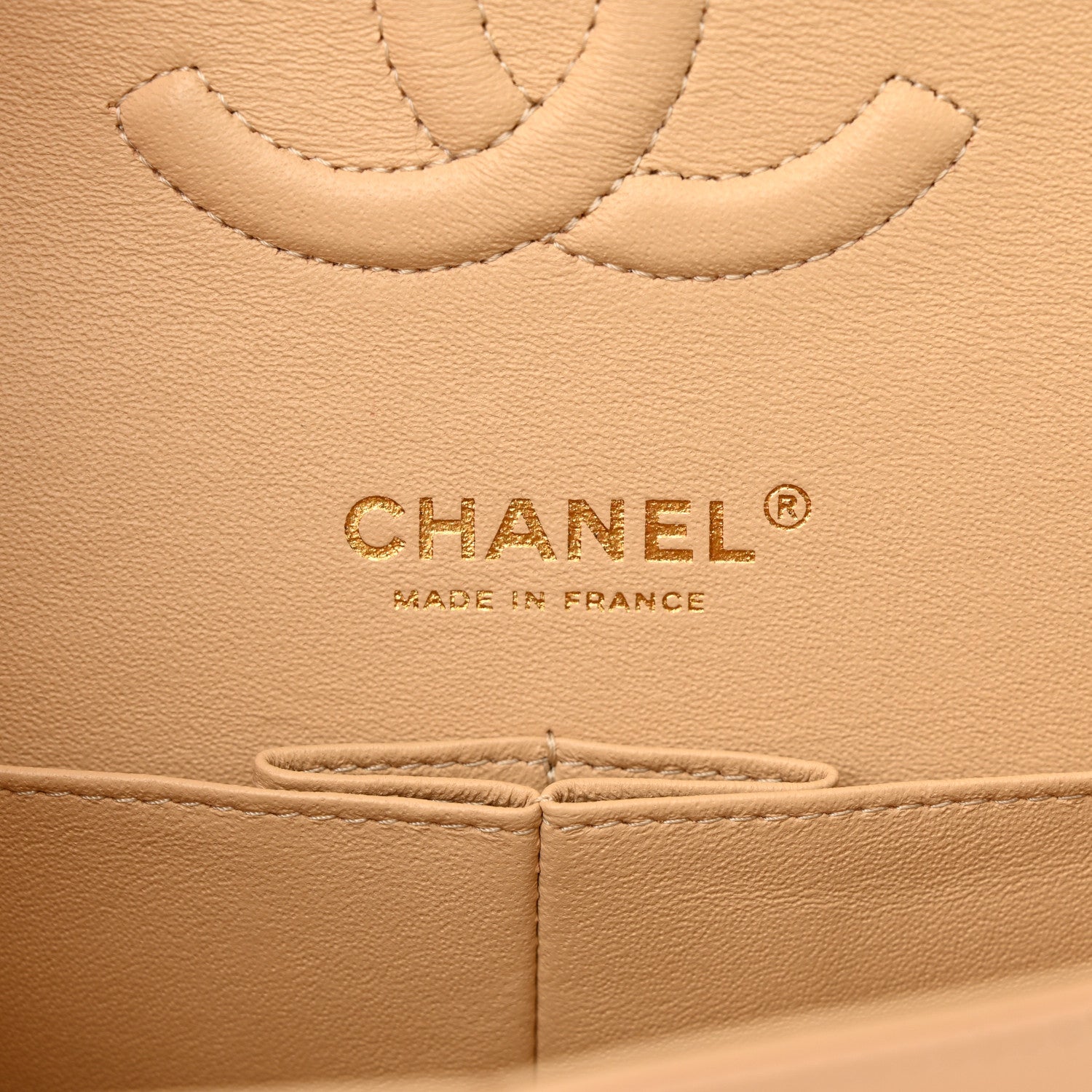 Chanel Caviar Quilted Medium Double Flap Beige 6 of 12