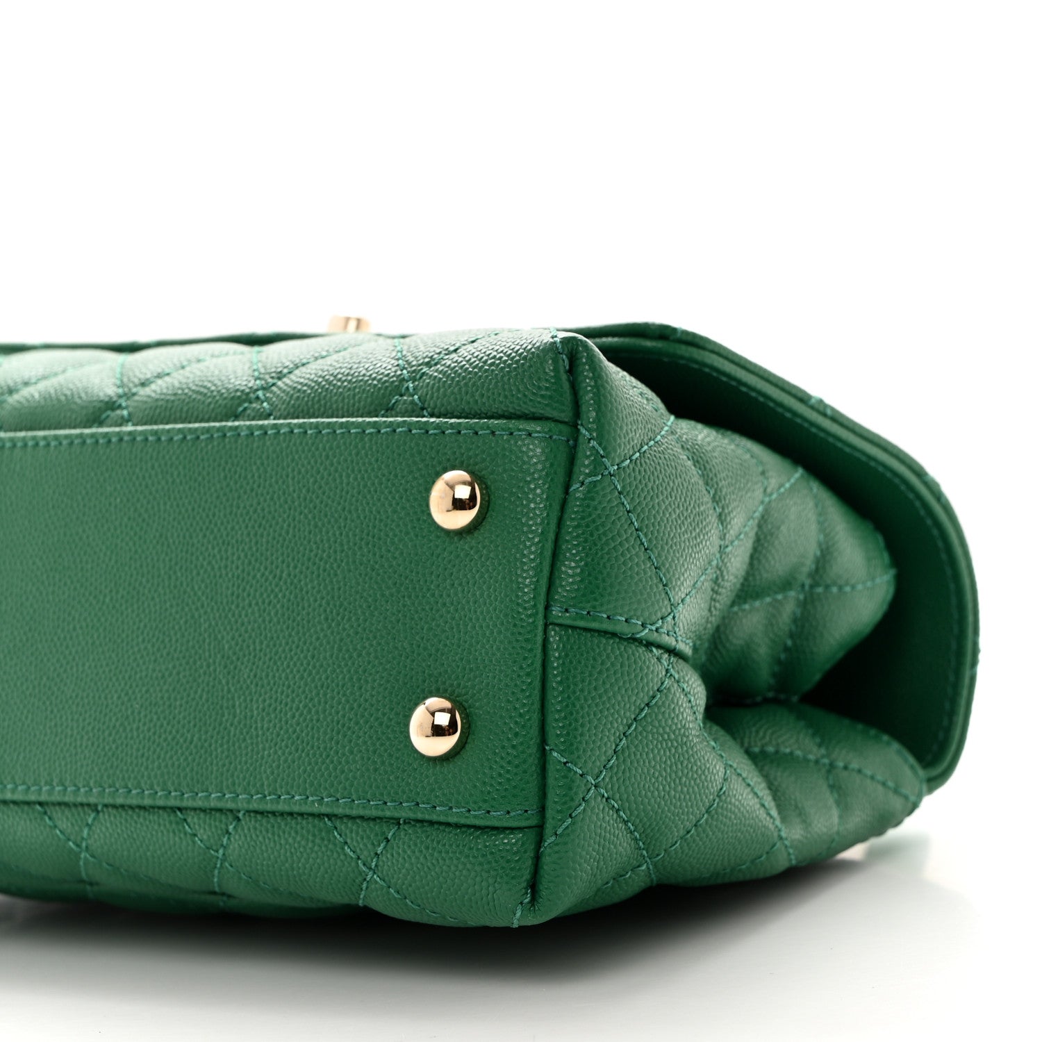 Chanel Caviar Quilted Mini Coco Handle Flap Green 10 of 10