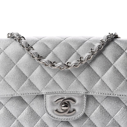 Chanel Metallic Lambskin Quilted Mini Rectangular Flap Silver 10 of 11