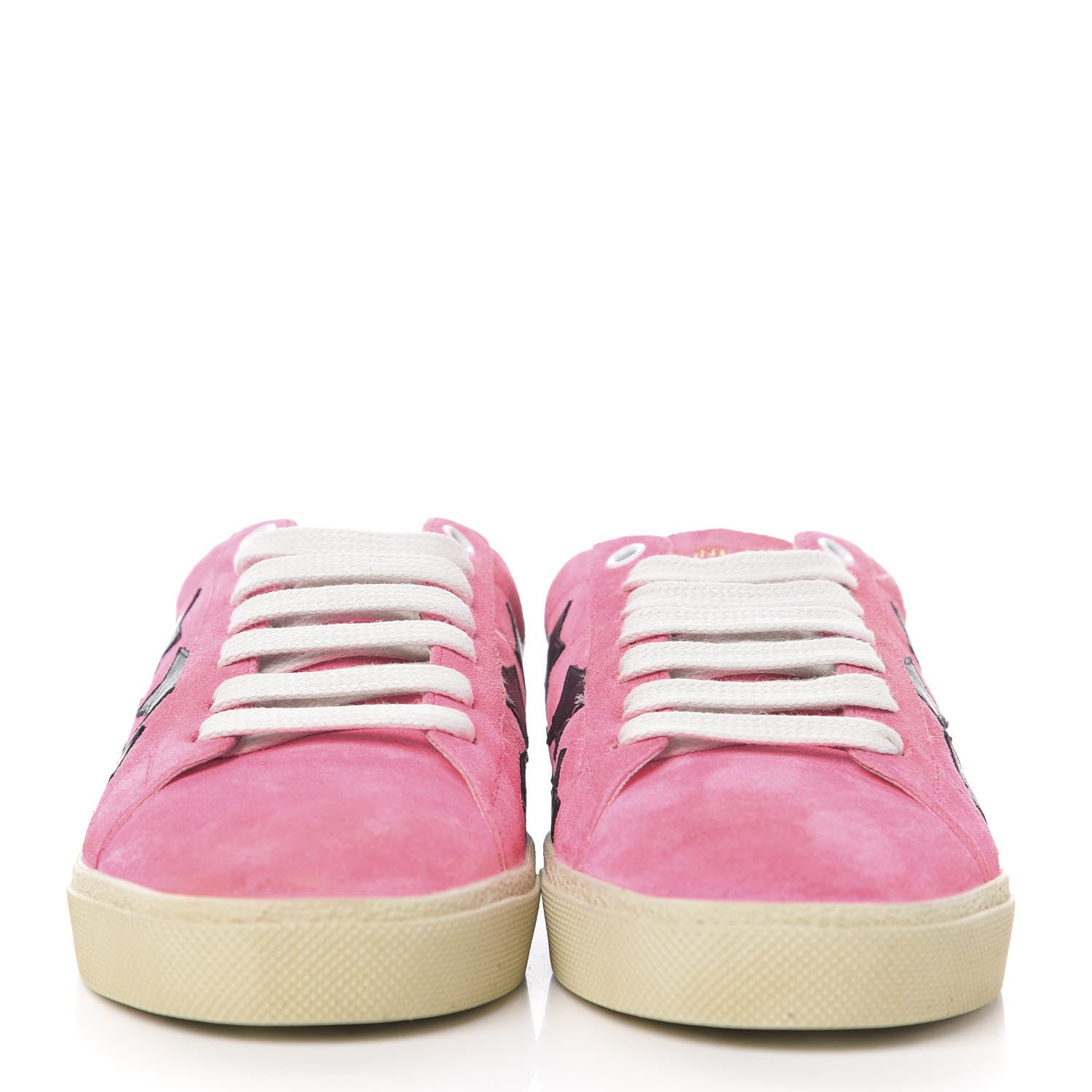 Saint Laurent Suede Star Court Sneakers 37 Pink Black 2 of 9