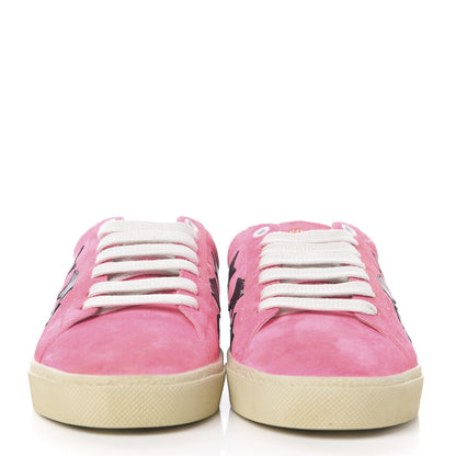 Saint Laurent Suede Star Court Sneakers 37 Pink Black 2 of 9