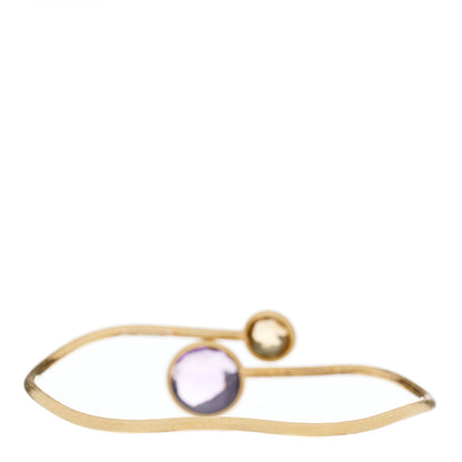 Marco Bicego 18K Yellow Gold Amethyst Citrine Jaipur Crossover Bangle Bracelet 2 of 6