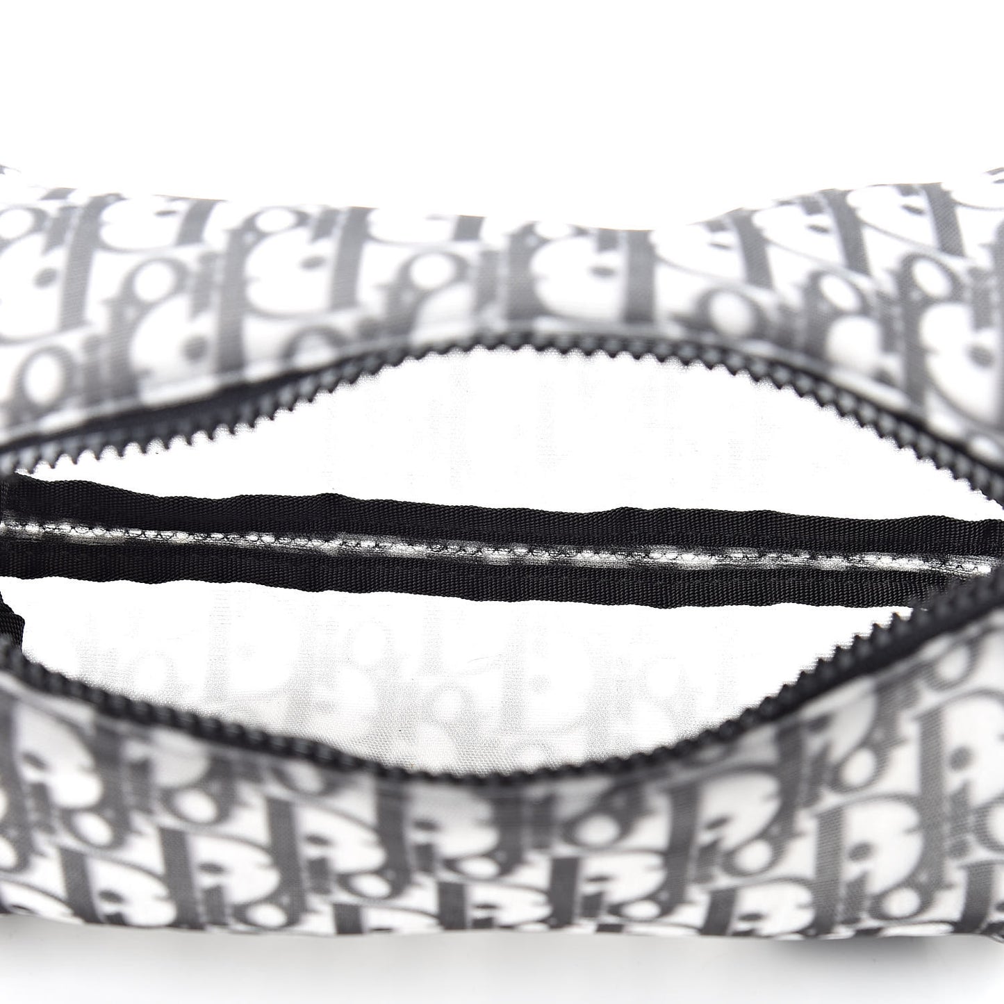 Technical Fabric Calfskin Oblique Roller Shoulder Bag Black