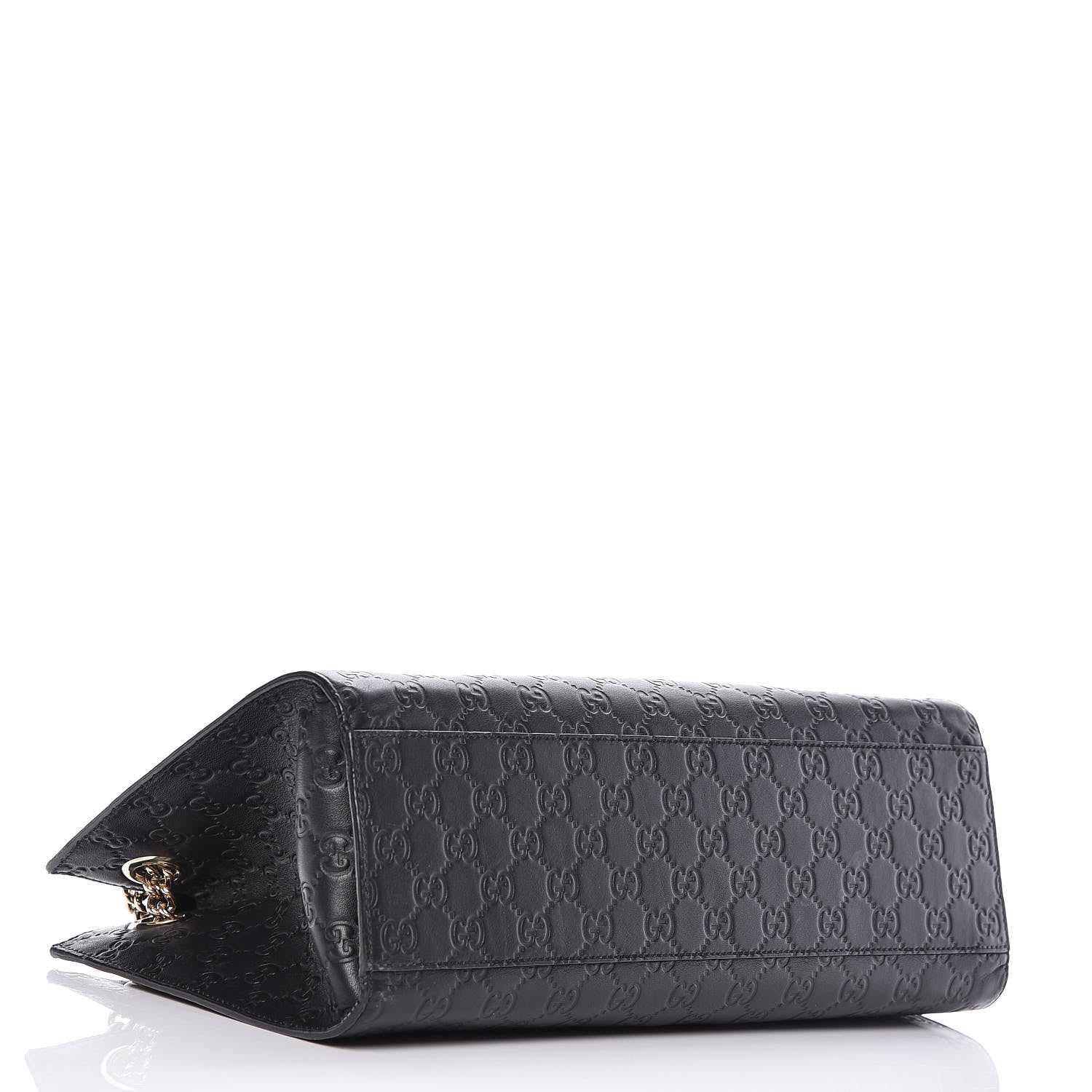 Gucci Guccissima Large Emily Chain Shoulder Bag Black 4 of 17