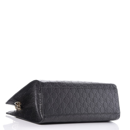Gucci Guccissima Large Emily Chain Shoulder Bag Black 4 of 17