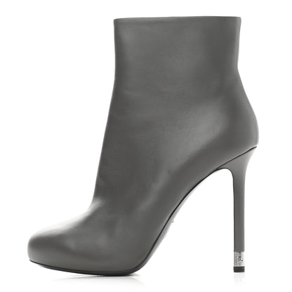 Chanel Lambskin CC Short Booties 39.5 Dark Grey 1 of 10