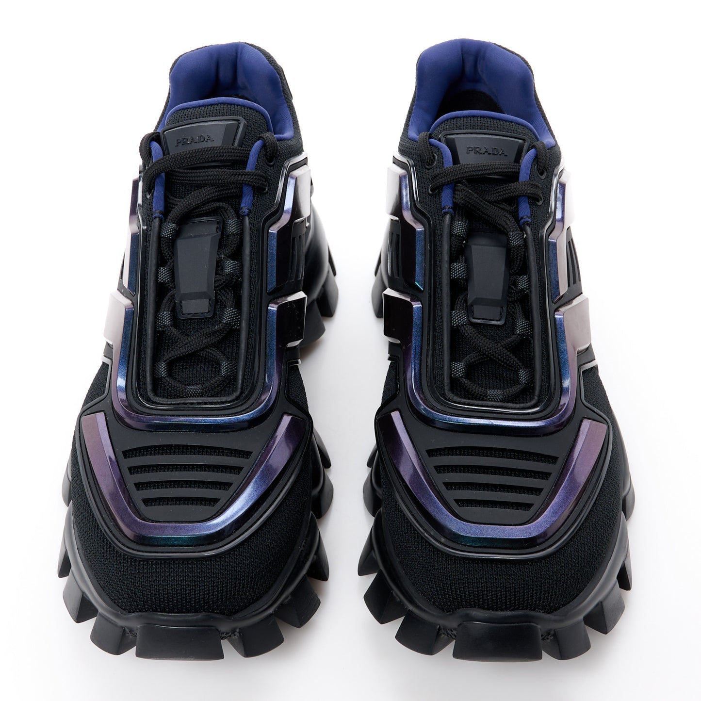 Rubber Knit Fabric Iridescent Mens Cloudbust Thunder Sneakers 8 Black