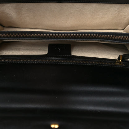 Gucci Knight Calfskin Malaga Kid Heart Medium GG Marmont Chain Handle Bag Black Hibiscus Red Multicolor 7 of 18