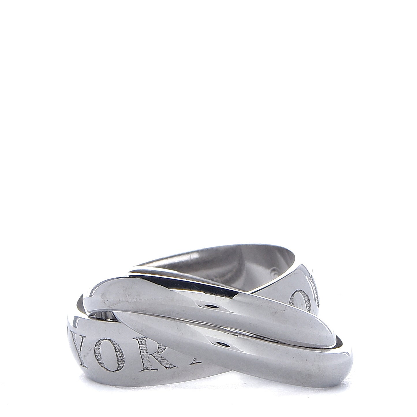 18K White Gold 98 Xmas Limited Trinity Ring 48 4.5