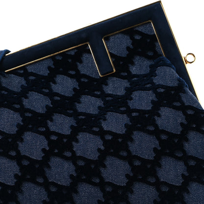 Fendi Denim Karligraphy Embroidered Medium Fendi First Blue 8 of 12