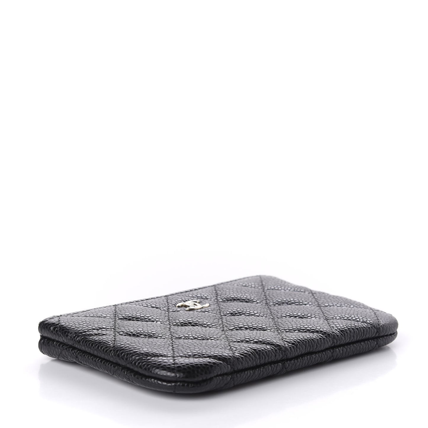 Caviar Quilted Small Cosmetic Case Black