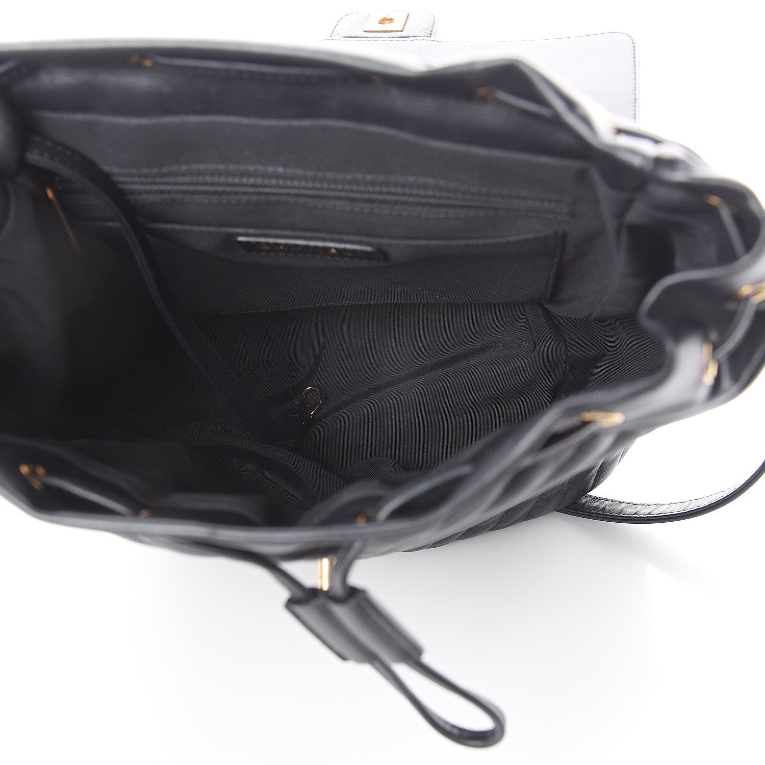 Chanel Calfskin Chevron Quilted Large Urban Spirit Backpack Black 4 of 9