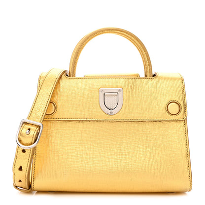 Christian Dior Metallic Grained Calfskin Mini Diorever Flap Gold 1 of 12