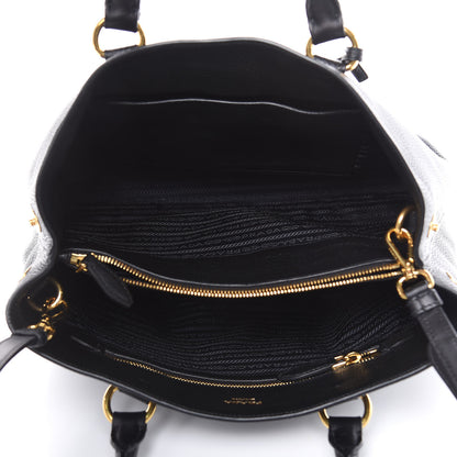 Prada Vitello Daino Top Handle Tote Black 5 of 10