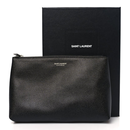 Saint Laurent Grain De Poudre Zipped Tablet Holder Black 11 of 11