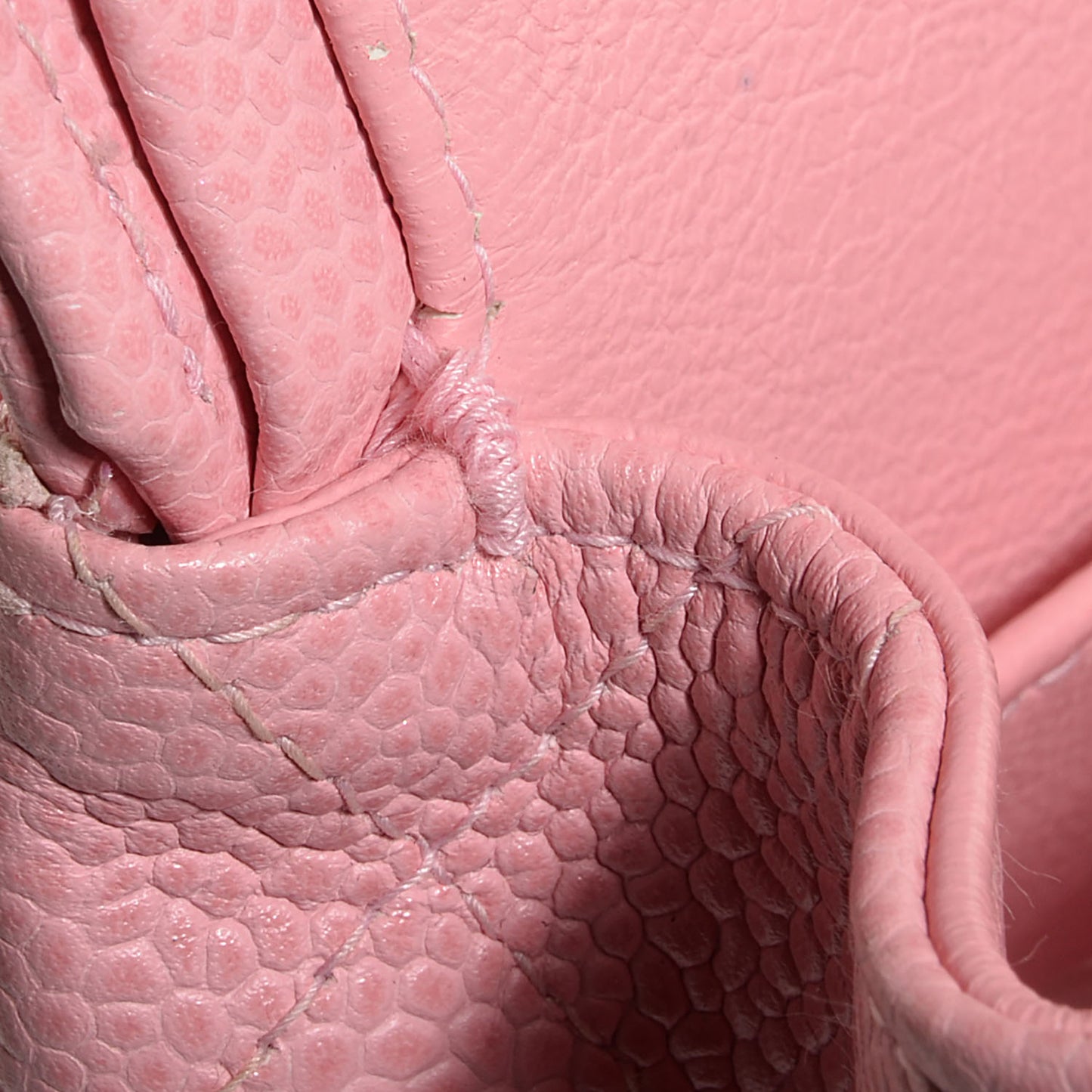 Caviar Quilted Medium Double Flap Pink