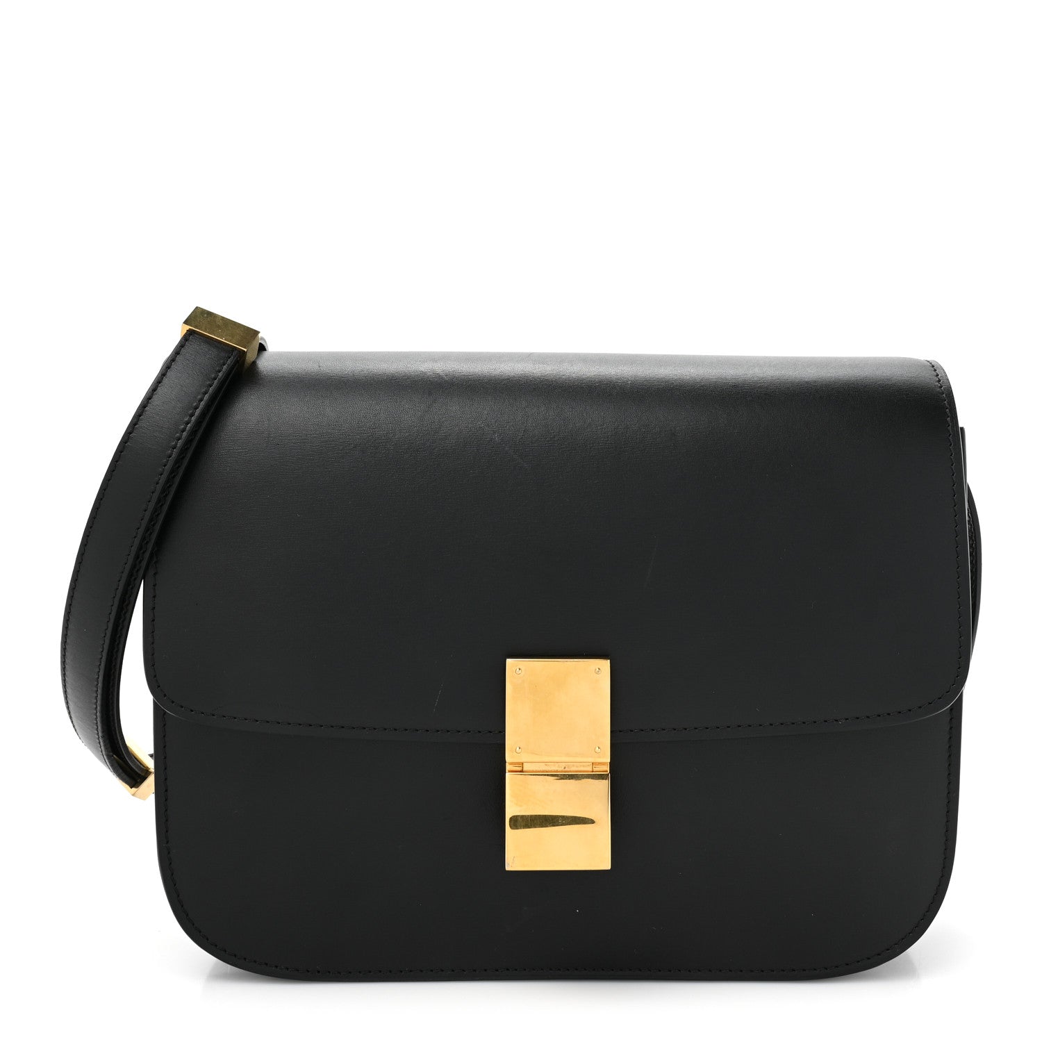 Celine Box Calfskin Medium Classic Box Flap Bag Black 1 of 13