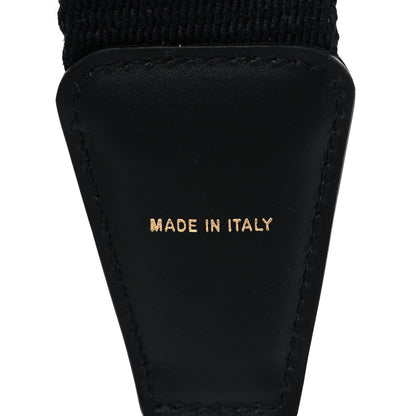 Fendi Jacquard Ribbon Vitello King FF Bi-Color Intreccio Adjustable Strap You Black White 4 of 4