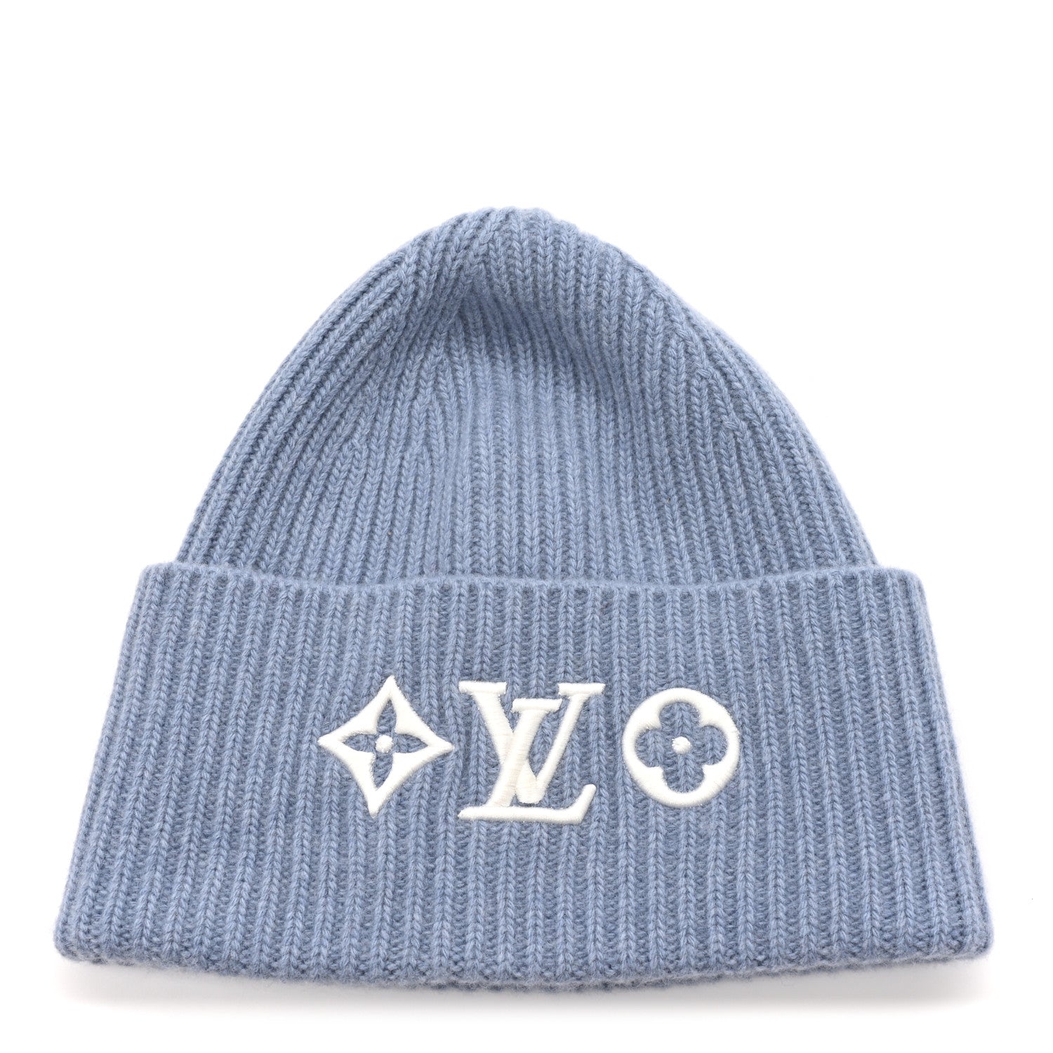 Louis Vuitton Wool Monogram LV Headline Beanie Hat S Light Blue 1 of 5