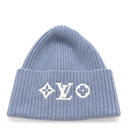 Louis Vuitton Wool Monogram LV Headline Beanie Hat S Light Blue 1 of 5