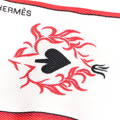 Hermes Silk Jeu de Cartes Twilly Rouge Black Ardoise 5 of 5