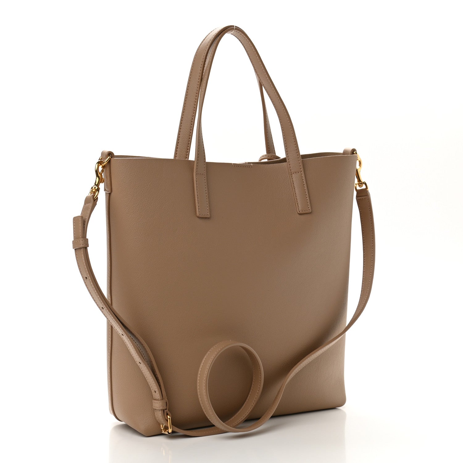 Saint Laurent Calfskin Toy Shopping Tote Dark Toffee 3 of 10